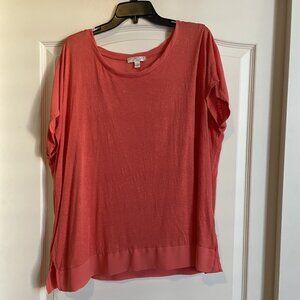 Kenar Woman Orange Knit Top or Tee - Size 1X - Feather weight